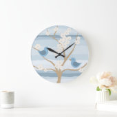 Horloge d'arbre d'oiseau bleu (Maison)