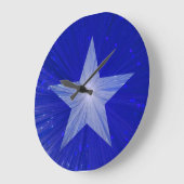 Horloge Dark Blue Star ronde (Angle)