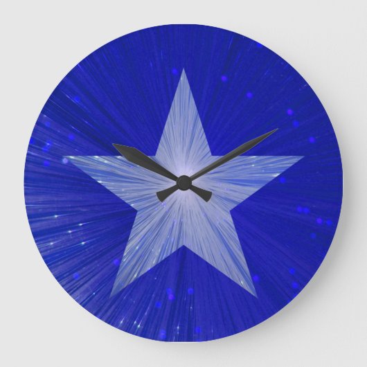 Horloge Dark Blue Star ronde (Recto)
