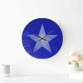 Horloge Dark Blue Star ronde (Maison)