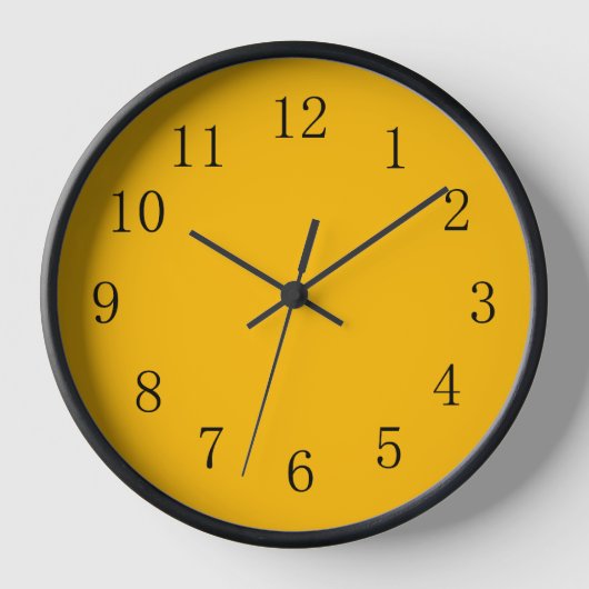 Horloge Dark yellow Kitchen Wall Clock (Recto)