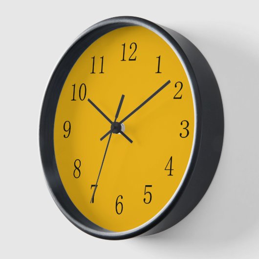 Horloge Dark yellow Kitchen Wall Clock (Angle)