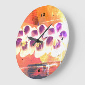 Horloge d'art abstrait de géométrie printanière (Angle)