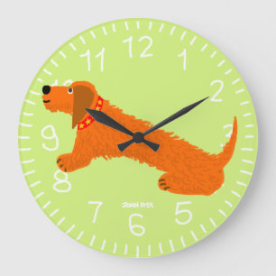Horloge d'art : Chaux de chien de saucisse de