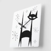 Horloge d'art noir noir rétro des années 50 (Angle)