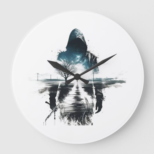 Horloge d'art Shadow Wanderer (Recto)