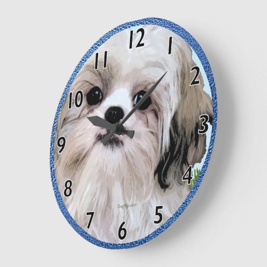 Horloge d'art Shih Tzu (Angle)