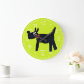 Horloge d'art vert : John Dyer Scotty Chien (Maison)