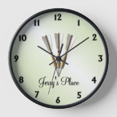 Horloge Darts Design Chiffres noirs personnels (Recto)