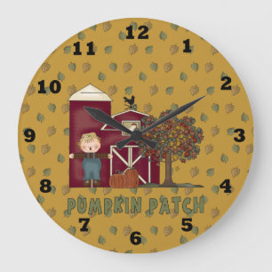 Horloge d'automne du correctif citrouille
