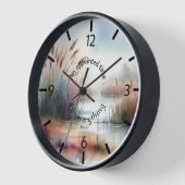 Horloge d'automne tranquille avec verset biblique (Angle)