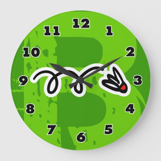 horloge de badminton cool pour la maison ou la mai (Recto)