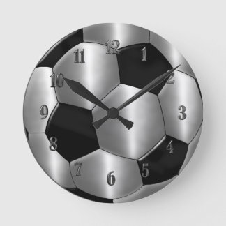 Horloge de balle de soccer en argent
