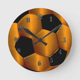 Horloge de balle de soccer orange