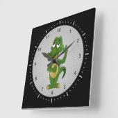 Horloge de bande dessinée d'alligator ou de (Angle)