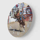 Horloge de bareback Bronco et Rodeo Cowboy (Angle)