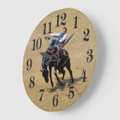 Horloge de bareback Bronco et Rodeo Cowboy (Angle)