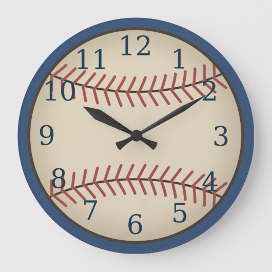 Horloge de baseball bleu classique (Recto)