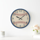 Horloge de baseball bleu classique (Maison)