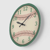Horloge de baseball vert classique (Angle)