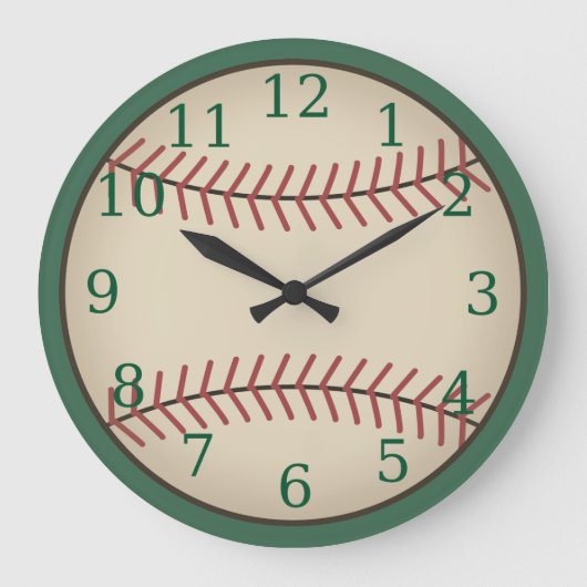 Horloge de baseball vert classique (Recto)