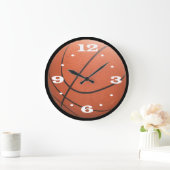 Horloge de basket-ball orange (Maison)