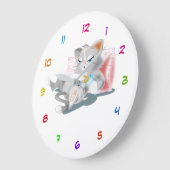 Horloge de bébé Kitty - Couleurs personnalisées (Angle)