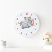 Horloge de bébé Kitty - Couleurs personnalisées (Maison)