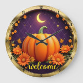 Horloge de bienvenue d'automne : Citrouille Lune S (Recto)