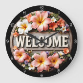 Horloge de bienvenue de la fleur tropicale (Recto)