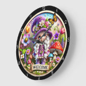 Horloge de Bienvenue pour Jardin de Nain Fantaisis (Angle)