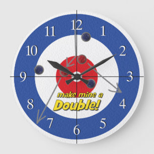 Horloge de bordage de barre de "double" - (bleu)
