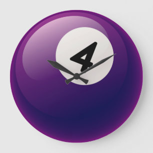 Horloge de boule de billards du numéro 4