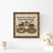 Horloge de café de dessin (Maison)