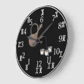 Horloge de café éthiopienne - Numéros Amharique-An (Angle)