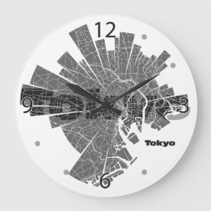 Horloge de carte de Tokyo