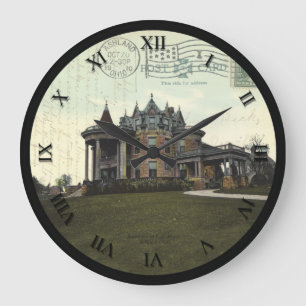 Horloge de carte postale d'Ashland Ohio -