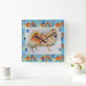 Horloge de chambre d'enfant Chien Spitz allemand P (Maison)