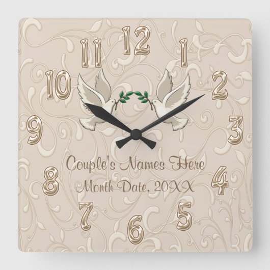 Horloge de champagne de Blush Romantique Personnal (Recto)