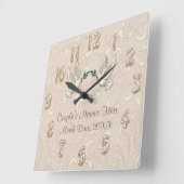 Horloge de champagne de Blush Romantique Personnal (Angle)