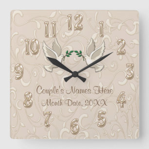 Horloge de champagne de Blush Romantique Personnal