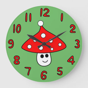 Horloge de champignon de casquette de Père Noël