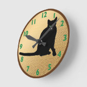 Horloge de chat noir (Angle)