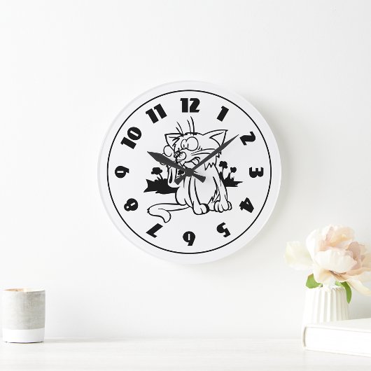 Horloge De Chat Noir Et Blanc