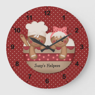 Horloge de chefs de pain d'épice de pays