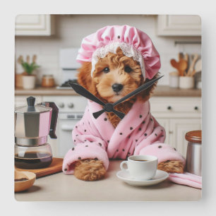Horloge de chien amusant Coffee Horloge murale