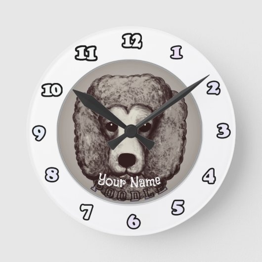 Horloge de chien de caniche (Recto)