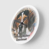 Horloge de chien de Coonhound de marcheur de (Angle)