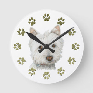 Horloge de chien Westie