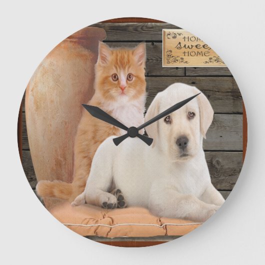 horloge de chiot et chaton (Recto)